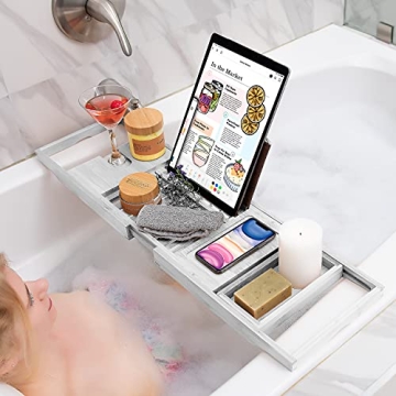 Homemaid Living Luxury Bath Tray - Expandable, Elegant, Practical