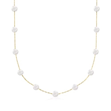 Ross-Simons 6-6.5mm Cultured Pearl Station Necklace