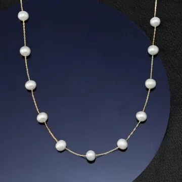 Ross-Simons 6-6.5mm Cultured Pearl Station Necklace