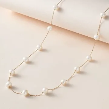 Ross-Simons 6-6.5mm Cultured Pearl Station Necklace