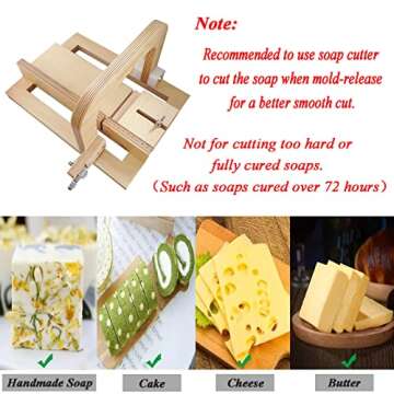 kelodo Wooden Soap Cutter for Handmade Soap Making Professional, Soap Cutter Slicer with Adjustable Cutting Wire & Scale forCheese, Butter, Cake, Bread DIY Making Cutting Tool