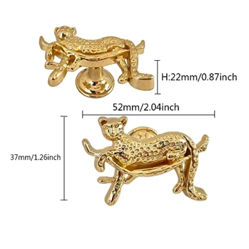 WhaGaay Gold Leopard Cabinet Knobs Stylish Durable Handles