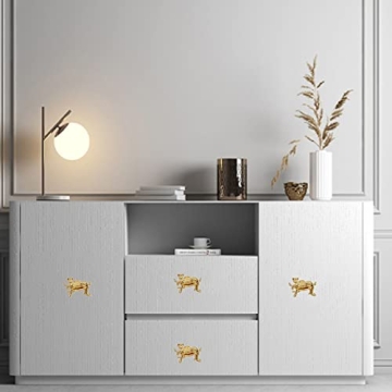 WhaGaay Gold Leopard Cabinet Knobs Stylish Durable Handles