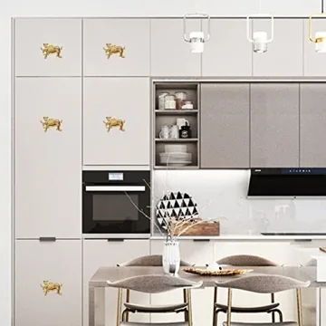 WhaGaay Gold Leopard Cabinet Knobs Stylish Durable Handles