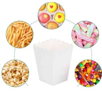 Chic Black Popcorn Boxes for Every Celebration, 36 Pack