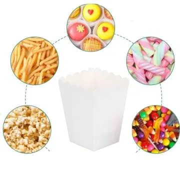 Chic Black Popcorn Boxes for Every Celebration, 36 Pack