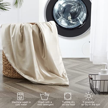 Silk Throw Blanket - Soft Lightweight Satin for Couch Bed