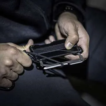 Dango Slim Minimalist Wallet for Men - RFID Blocking - Leather + Multi-Tool, Jet Black