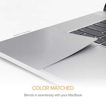 UPPERCASE Premium Palm Rest Protector Skin Cover Set Compatible with 2020+ MacBook Pro 13", Space Gray