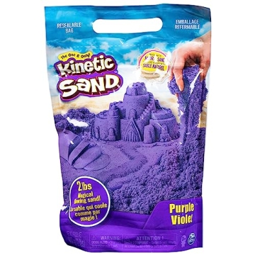 Kinetic Sand, The Original Moldable Sensory Play Sand Toys for Kids, Purple, 2 lb. Resealable Bag, A...