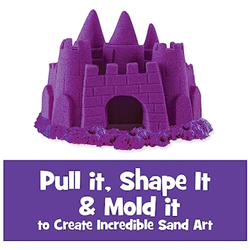 Kinetic Sand, The Original Moldable Sensory Play Sand Toys for Kids, Purple, 2 lb. Resealable Bag, Ages 3+