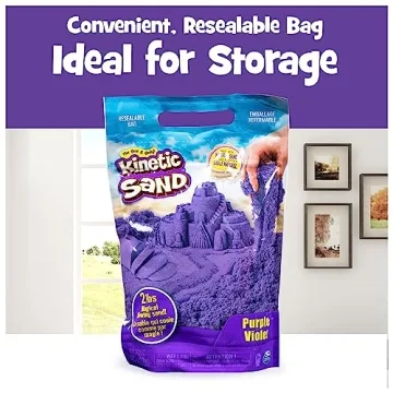Kinetic Sand, The Original Moldable Sensory Play Sand Toys for Kids, Purple, 2 lb. Resealable Bag, Ages 3+