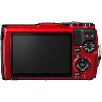 OM SYSTEM OLYMPUS TG-5 Waterproof Camera with 3-Inch LCD, Red