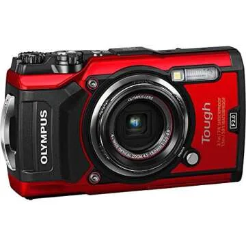 OM SYSTEM OLYMPUS TG-5 Waterproof Camera with 3-Inch LCD, Red