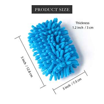 4 Pieces Microfiber Shag Whiteboard Eraser Shag Washable Dry Eraser Board Eraser for Chalk, Classroo...
