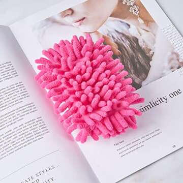 4 Pieces Microfiber Shag Whiteboard Eraser Shag Washable Dry Eraser Board Eraser for Chalk, Classroom Teacher Supplies, Home and Office (Blue, Grey, Pink)