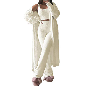 TOLENY Women's Cozy 3-Piece Fuzzy Lounge Set - Stylish & Comfortable