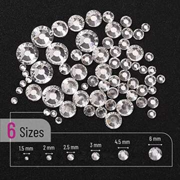Mr. Pen - 2000 Pcs Rhinestones with Pick Up Tweezer & Picking Pen, Flat Back Round Rhinestones for Crafts, Face Gems, Nails & Makeup