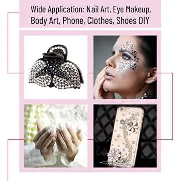 Mr. Pen - 2000 Pcs Rhinestones with Pick Up Tweezer & Picking Pen, Flat Back Round Rhinestones for Crafts, Face Gems, Nails & Makeup