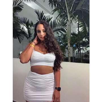 BEAGIMEG Women's Sexy Spaghetti Strap Mini Dress