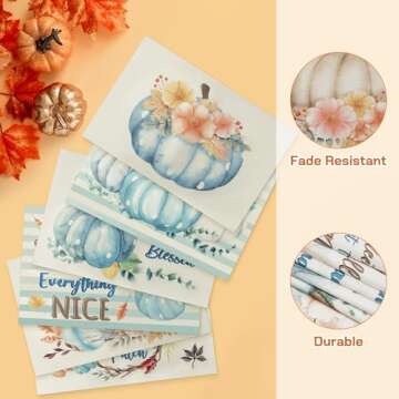 GROBRO7 Fall Placemats for Thanksgiving & Autumn Dining