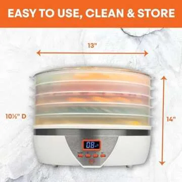 MasterChef 5-Tray Digital Food Dehydrator for Healthy Snacks