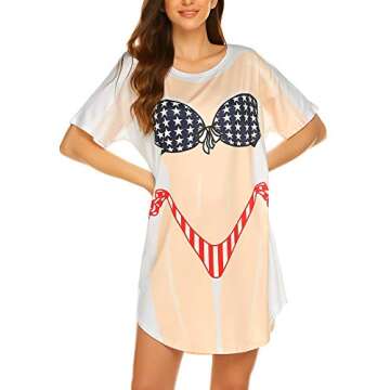 Ekouaer Women Bikini Cover Up Stylish Summer Tee