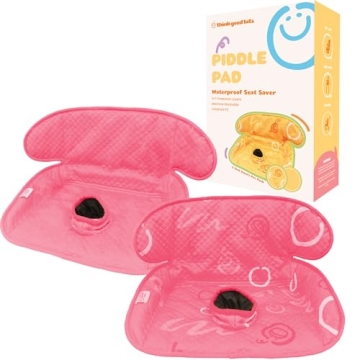 THINK GOOD TOTS Pink Piddle Pad: Waterproof Car Seat Protector - 2 Pack