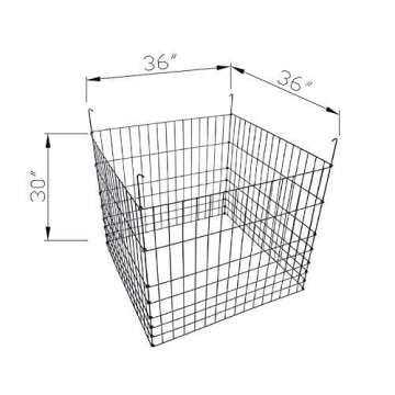 Garden Wire Compost Bin 36x36x30 inches, Black, Garden Bed Fencing