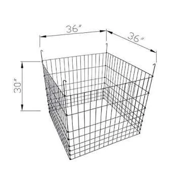 Garden Wire Compost Bin 36x36x30 inches, Black, Garden Bed Fencing
