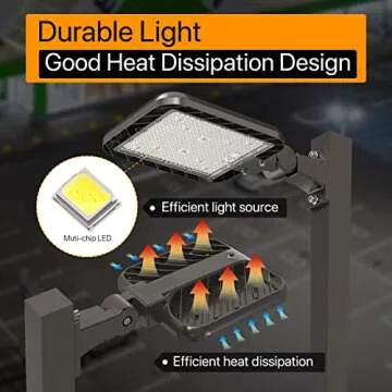 150W Adjustable Arm Mount LED Parking Lot Light