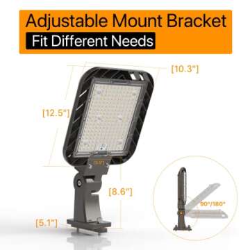150W Adjustable Arm Mount LED Parking Lot Light