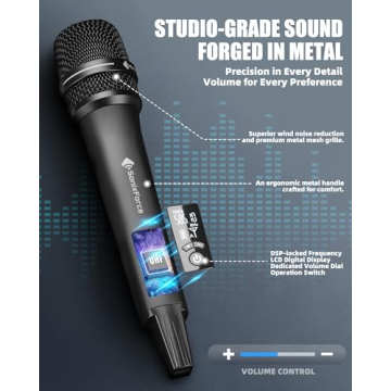 SonixForce Wireless Microphones 260ft Dual-Mic UHF System