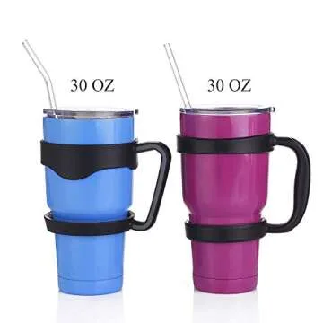 ALINK Clear Glass Straws - 8 Reusable Drinking Straws