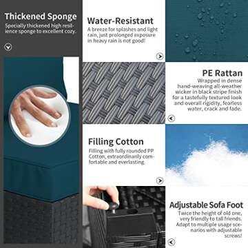 Stylish Rattaner 5-Piece Patio Furniture Set for Outdoors