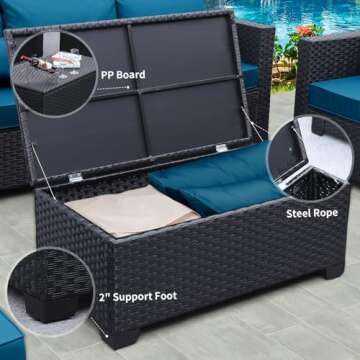 Stylish Rattaner 5-Piece Patio Furniture Set for Outdoors