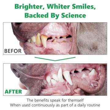 Teeth Cleaning Powder for Dogs, Dental Powder for Dogs - Dog Breath Freshener Powder with Probiotics for Bad Breath, Plaque, Tartar Remover - Dental Care Supplies for Small, Medium, Large Dogs - 80g