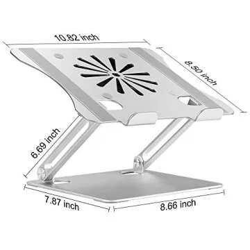 Ergonomic Adjustable Laptop Stand with Cooling Fan