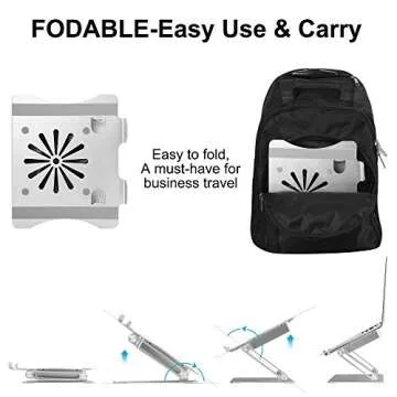 Ergonomic Adjustable Laptop Stand with Cooling Fan