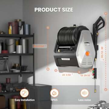 Giraffe Tools Wall Mounted Pressure Washer 2900 PSI 100ft Hose