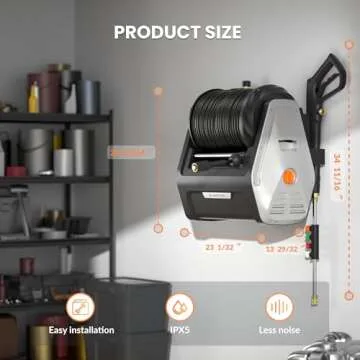 Giraffe Tools Wall Mounted Pressure Washer 2900 PSI 100ft Hose