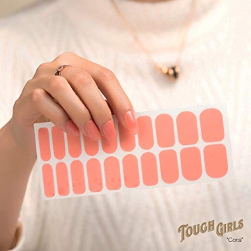 TOUGH GIRLS Gel Nail Polish Strips - No Lamp Needed - Coral