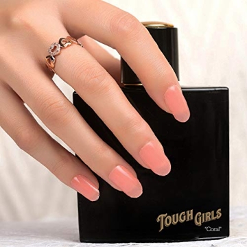 TOUGH GIRLS Gel Nail Polish Strips - No Lamp Needed - Coral