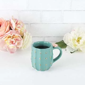 Pinky Up Cactus Ceramic Mug - Unique 12 oz Gift Idea