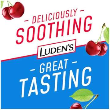 Luden's Sugar Free Wild Cherry Throat Drops, Sore Throat Relief, 25 Count (3 Pack)