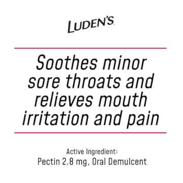 Luden's Sugar Free Wild Cherry Throat Drops, Sore Throat Relief, 25 Count (3 Pack)