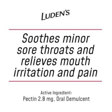 Luden's Sugar Free Wild Cherry Throat Drops, Sore Throat Relief, 25 Count (3 Pack)