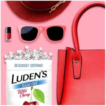 Luden's Sugar Free Wild Cherry Throat Drops, Sore Throat Relief, 25 Count (3 Pack)