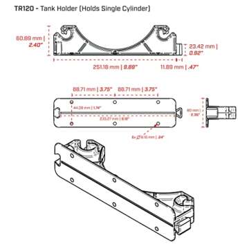 XS Scuba Scuba Tank Holder