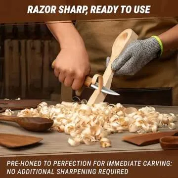 BeaverCraft Sloyd Knife C4s 3.14" Wood Carving Knife with Leather Sheath Whittling Knife for Wood Carver - Chip Carving Chisel Knife for Beginners Whittling Knives Wood Carving Tools Woodworking